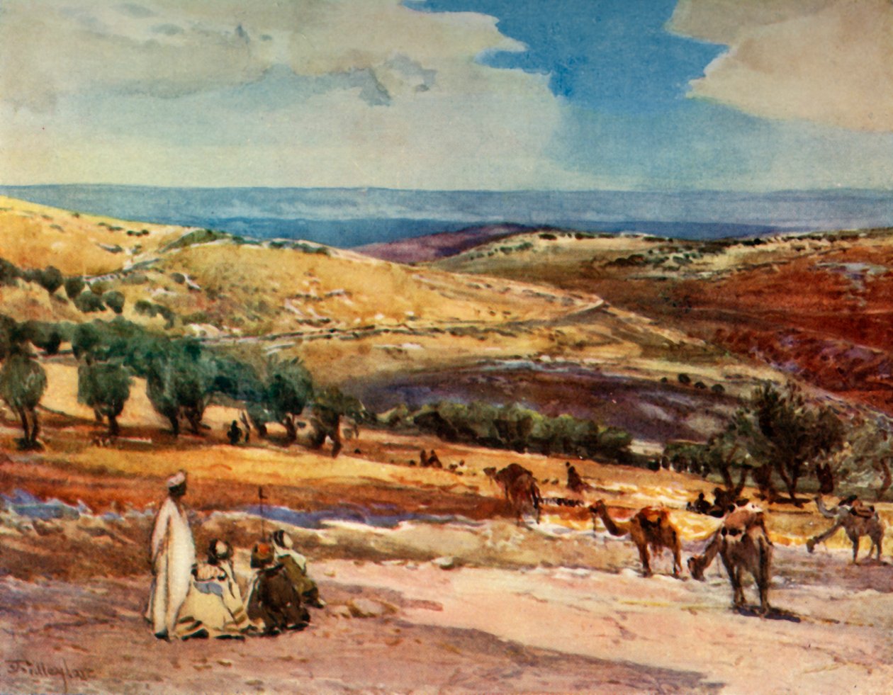 Auf der Straße von Jerusalem nach Bethanien von John Fulleylove