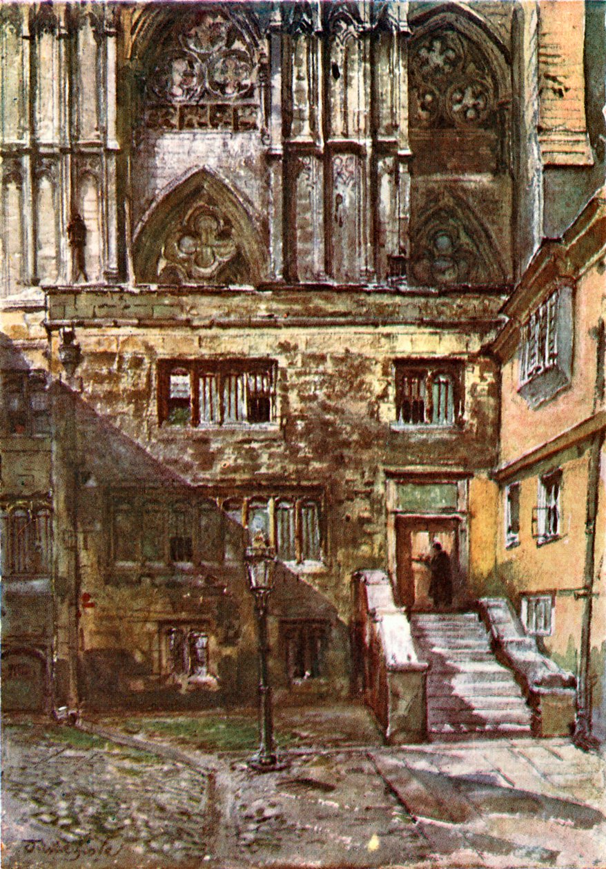 Der Hof des Abtes und der Eingang zur Jerusalem-Kammer von John Fulleylove