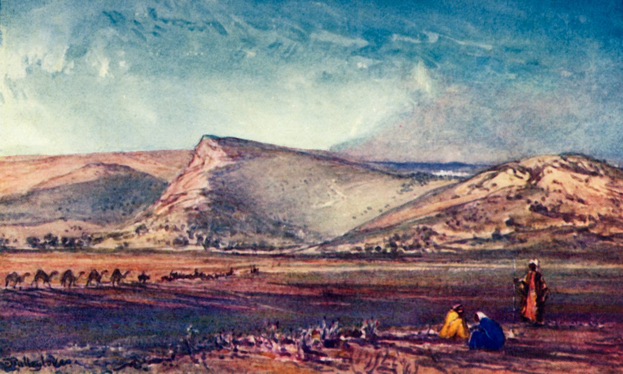 Die Hügel um Nazareth von der Ebene von Esdraelon, 1902 von John Fulleylove