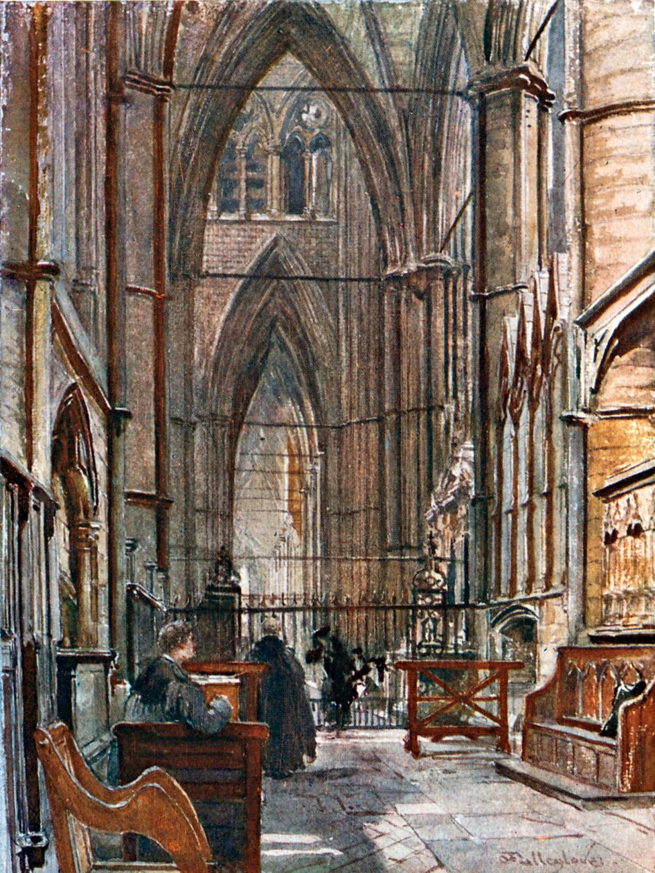 Der südliche Umgang, Blick nach Westen durch das südliche Chorgang von John Fulleylove