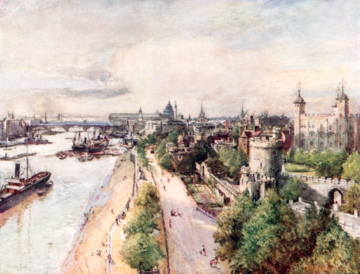 Der Turm und der Fluss von John Fulleylove