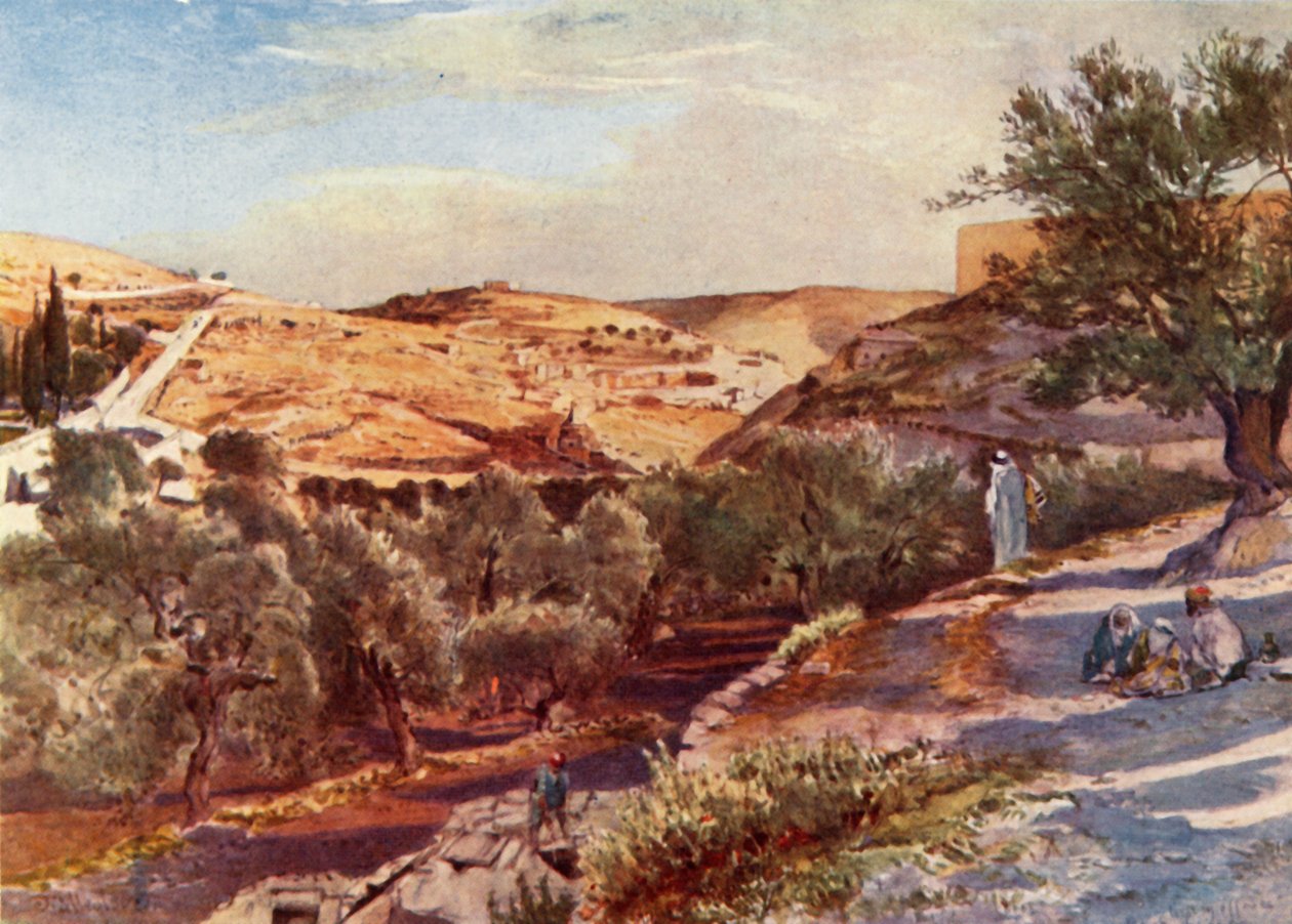 Das obere Tal des Kidron, Blick nach Süden von John Fulleylove