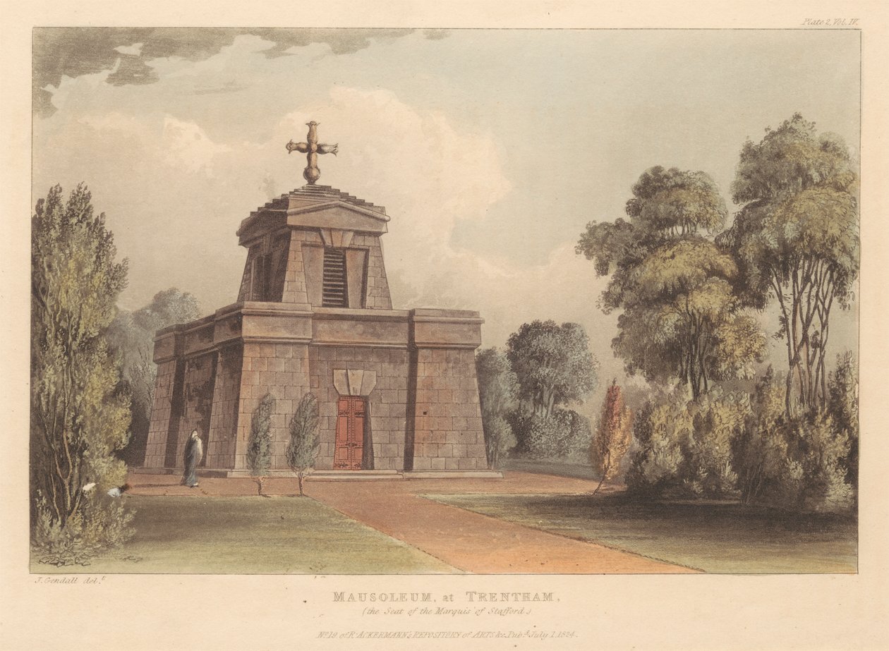 Mausoleum in Trentham (der Sitz des Marquis von Stratford) von John Gendall