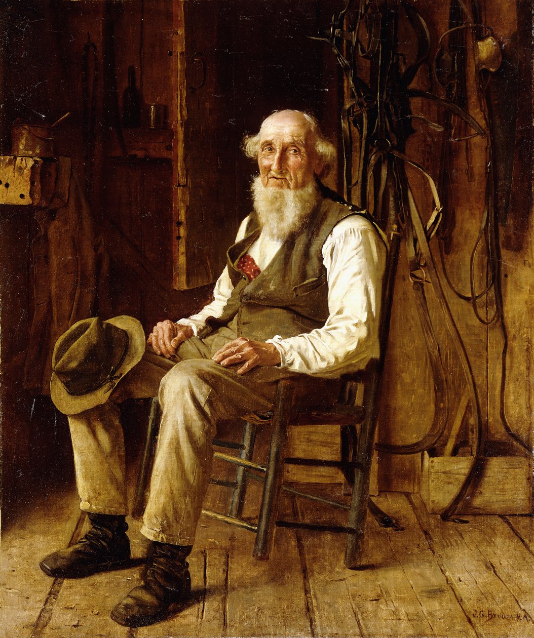 Ein Moment der Besinnung von John George Brown