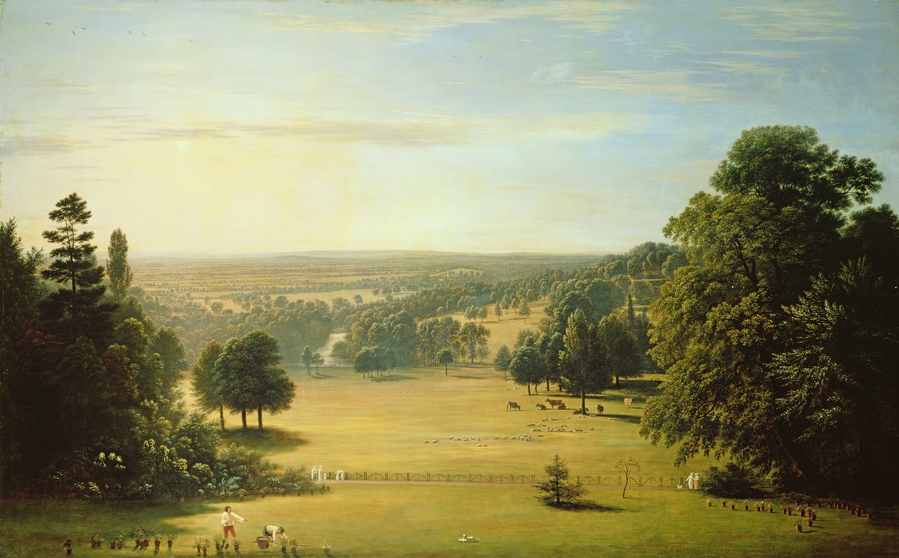 Blick von der Villa von Lord Northwick auf Harrow on the Hill von John Glover