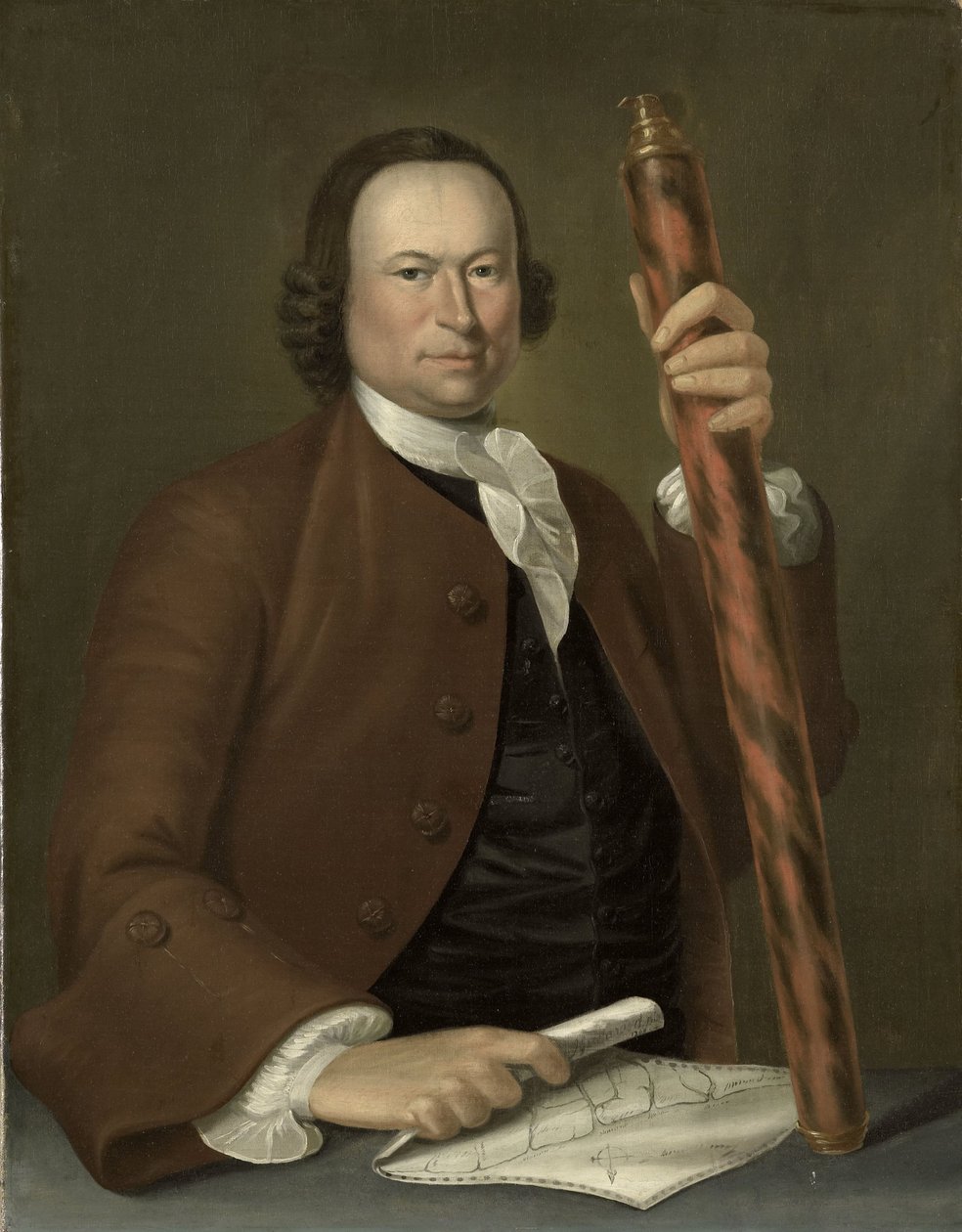 Porträt eines Offiziers auf See von John Greenwood