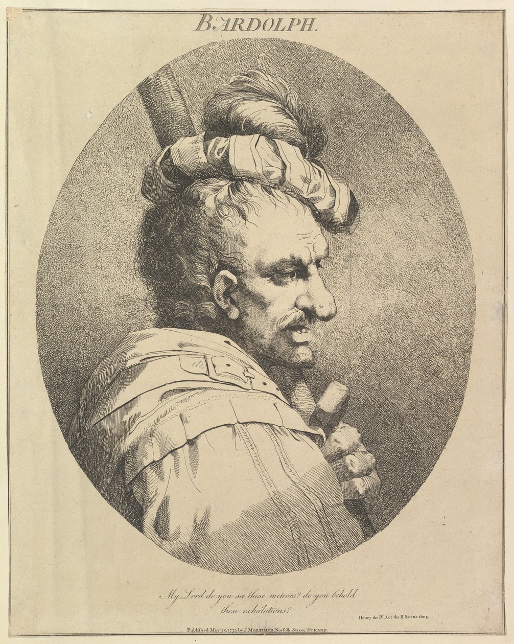 Bardolph, Zwölf Charaktere aus Shakespeare von John Hamilton Mortimer