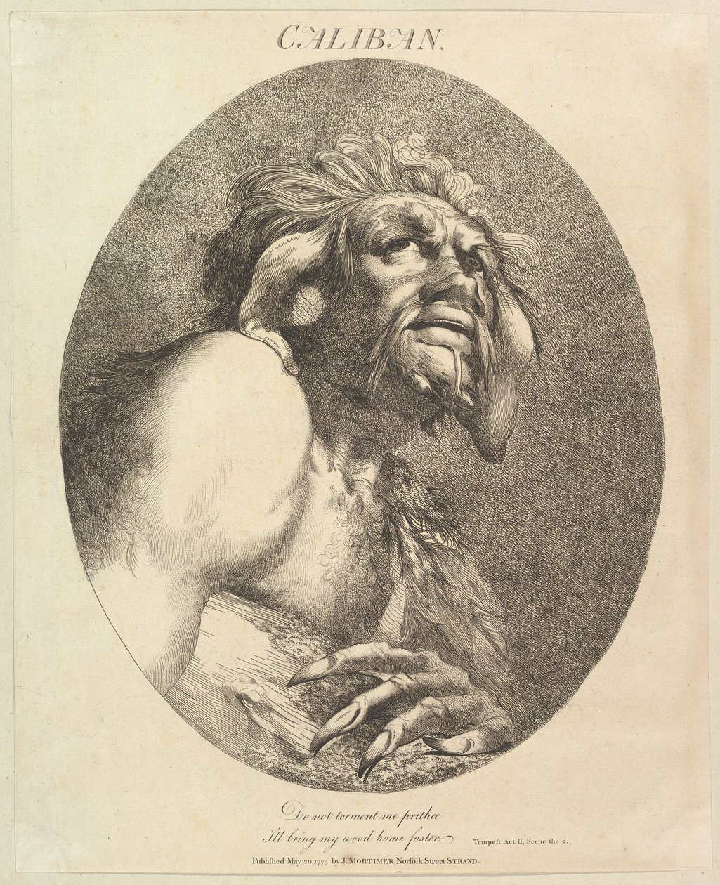 Caliban Zwölf Charaktere aus Shakespeare, 20. Mai 1775 von John Hamilton Mortimer