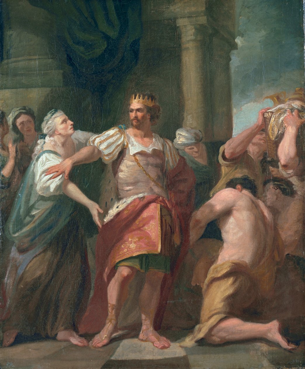Eduard der Bekenner entzieht seiner Mutter ihre Besitztümer, um 1763 von John Hamilton Mortimer