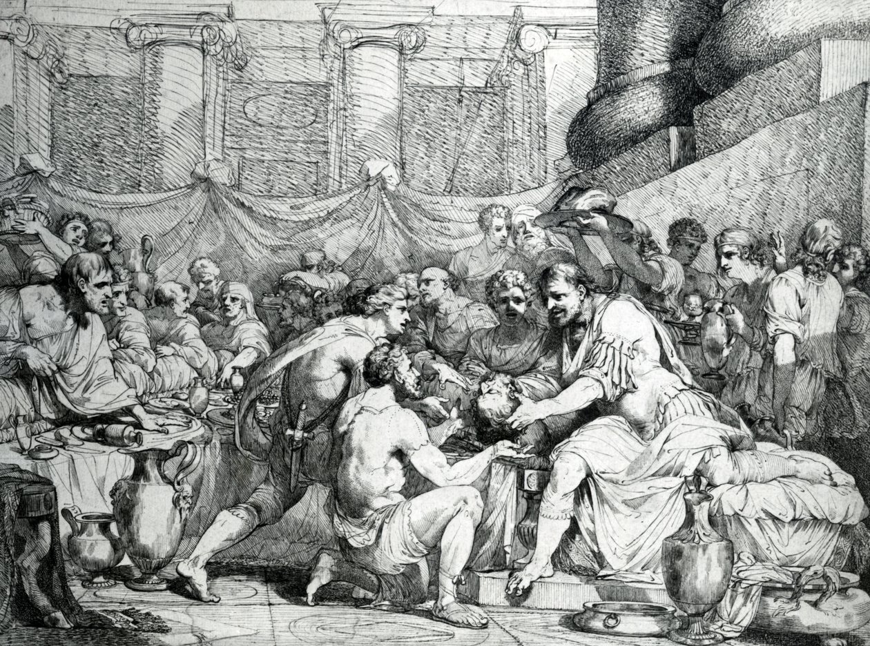 Marius empfängt den Kopf von Antonius von John Hamilton Mortimer