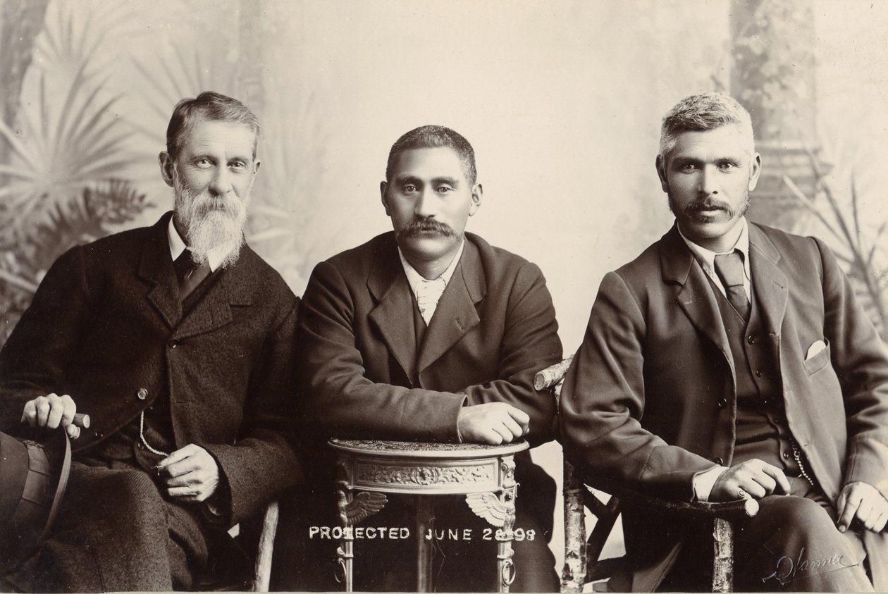 William Australia Graham, König Mahuta Tawhaio und Tahuna Heirangi, Juni 1898 von John Hanna
