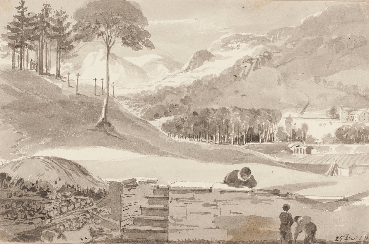 Brathay Feld, Lake District, Cumbria, 1819 von John Harden