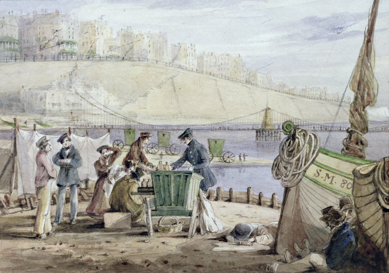 Brighton Beach, Sussex, 1844 von John Harden