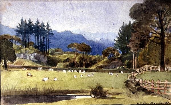 Langdale von der Nordküste von Windermere von John Harden