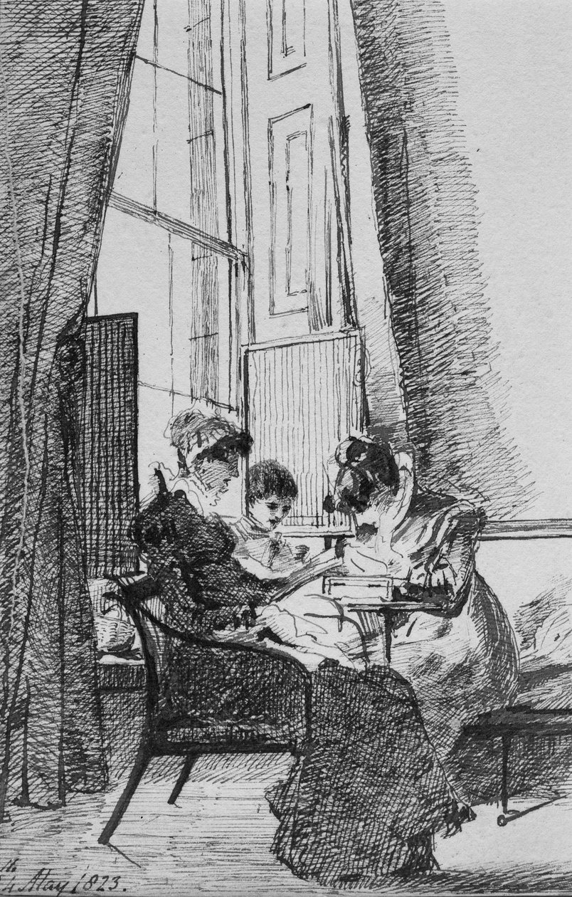 Drei Frauen in einem georgianischen Innenraum, 24. Mai 1823 von John Harden