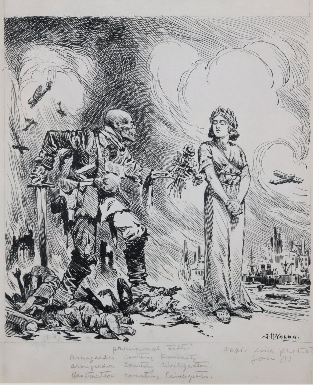 Armageddon umwirbt die Menschheit von John Harris Valda