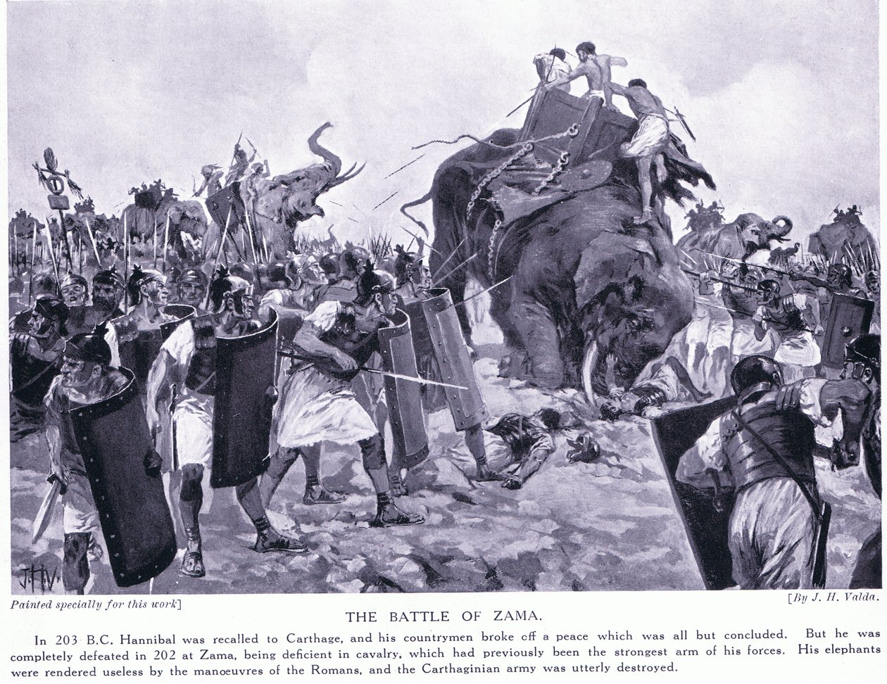 Die Schlacht von Zama 203 v. Chr. von John Harris Valda