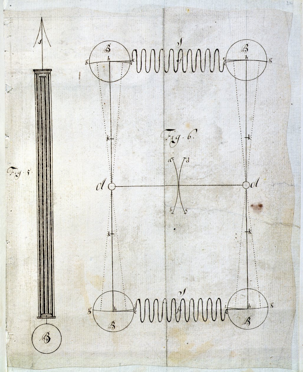 Rostpendel entworfen für den Bau von Präzisions-Standuhren von John Harrison