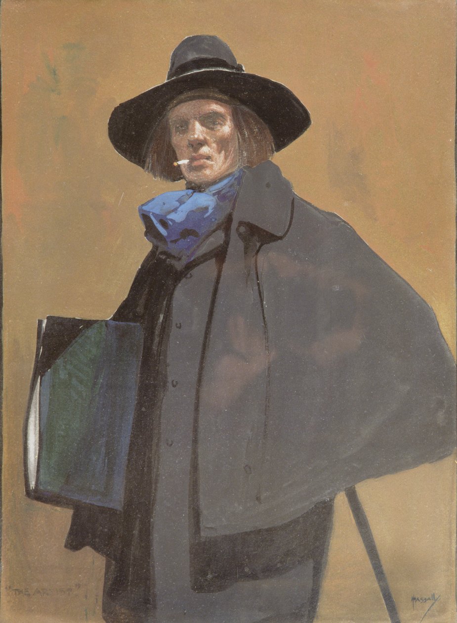 Porträt des Künstlers, ca. 1910 von John Hassall