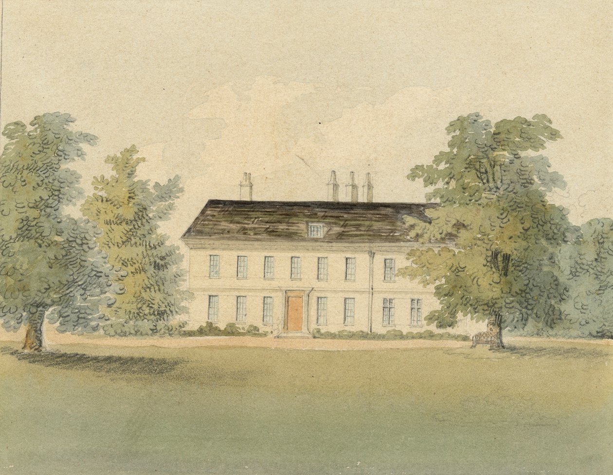 Pfarrhaus des Rev. Drummond, 1823 von John Hassell