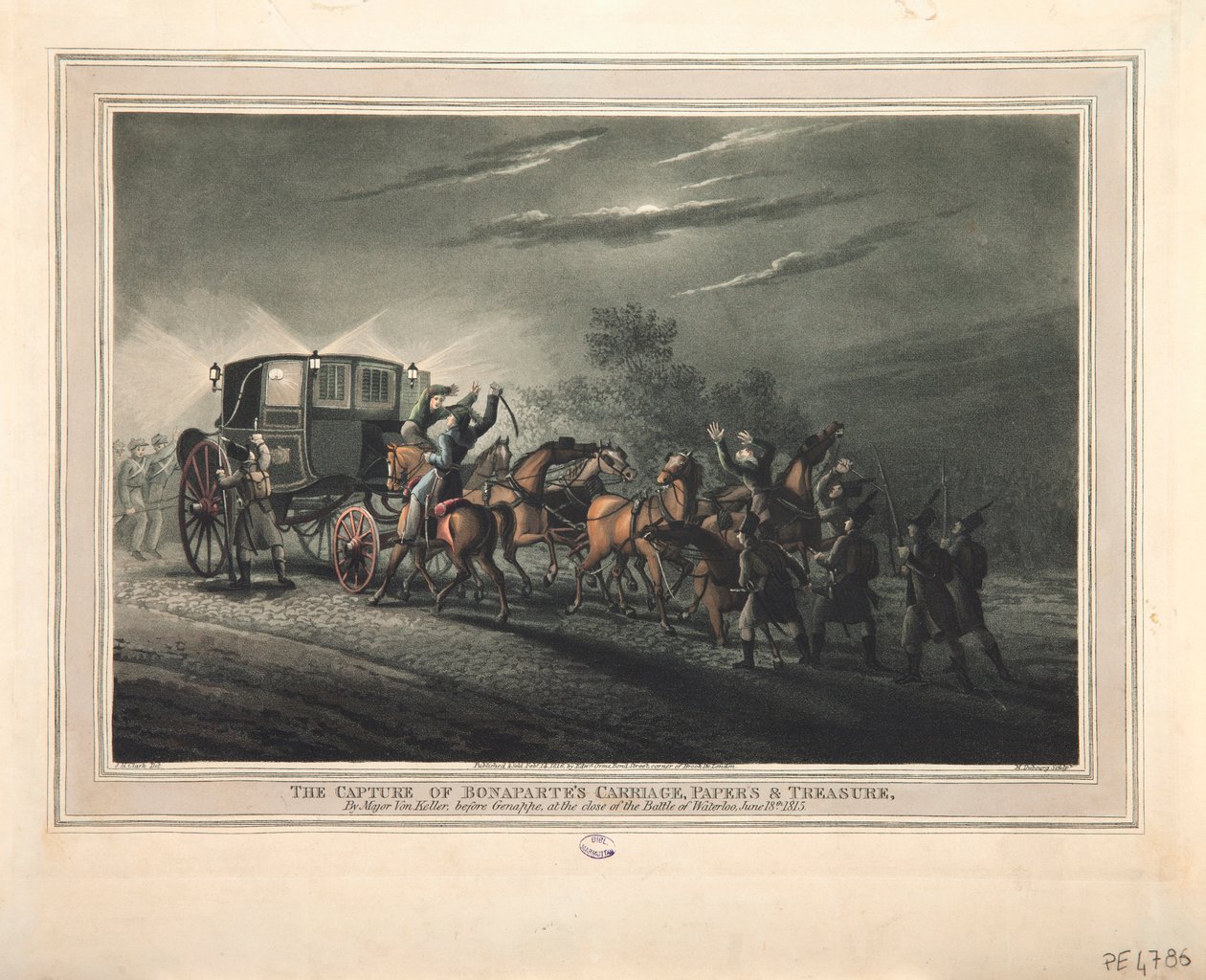 Die Eroberung von Bonapartes Kutsche, Papiere und Schatz durch Major Von Keller von John Heaviside Clark
