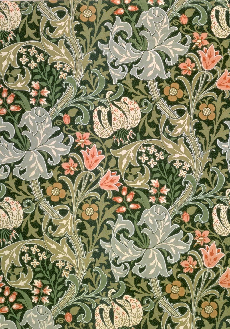 Goldene Lilie Tapete, entworfen von John Henry Dearle für Morris and Company, 1897 von John Henry Dearle