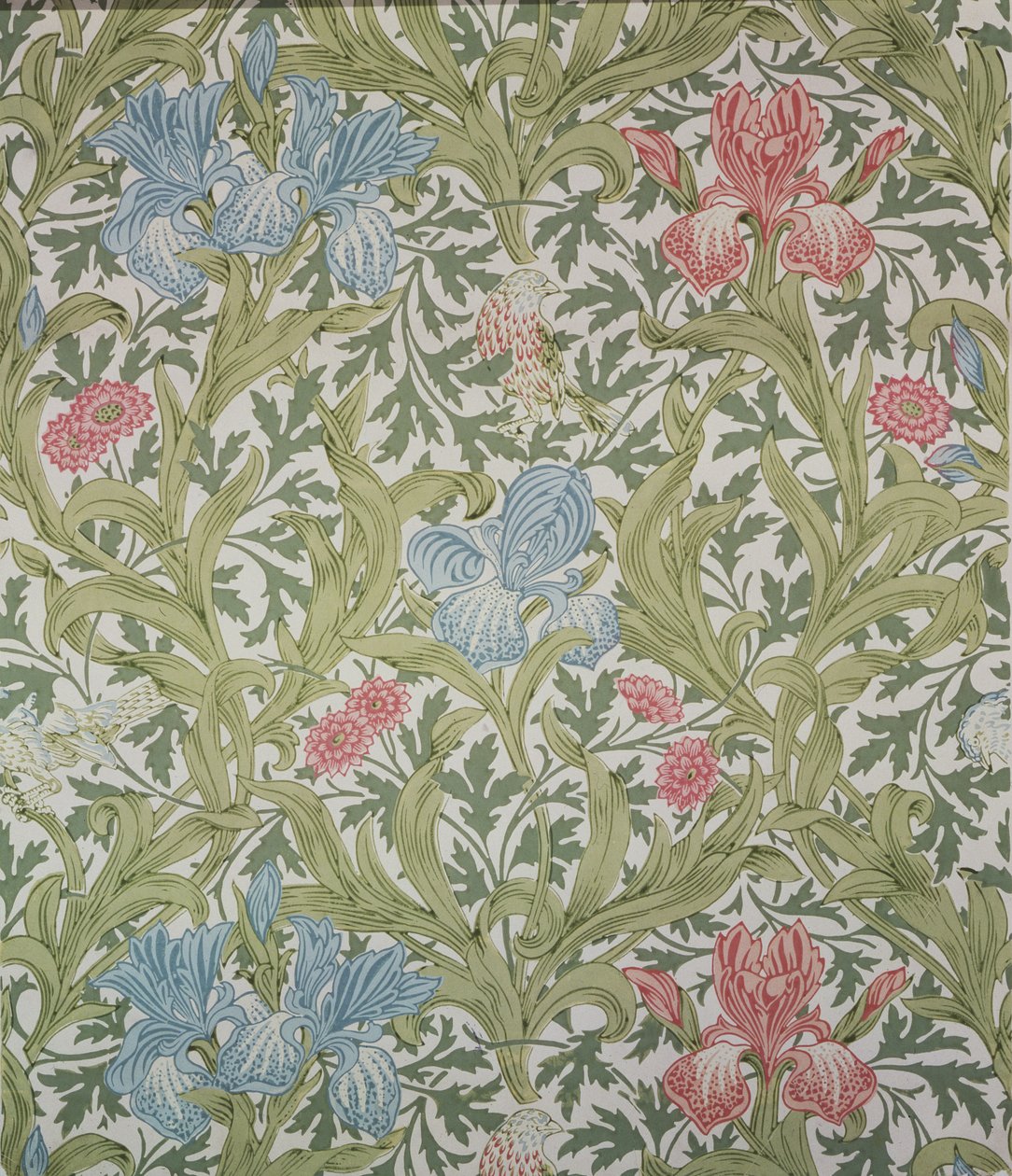 Iris-Tapete, entworfen von John Henry Dearle für Morris und Company, 1902 von John Henry Dearle