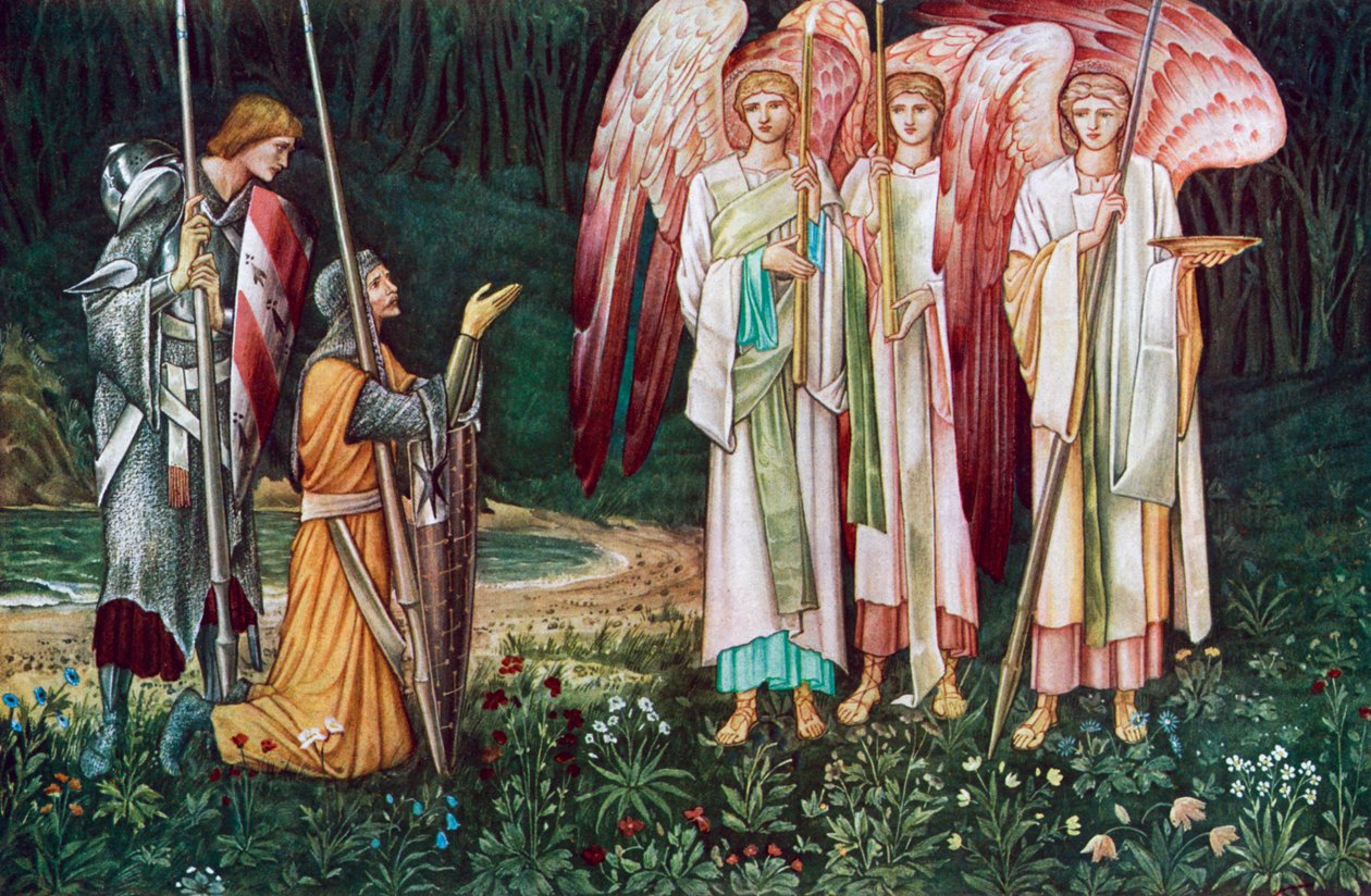 Die Vision des Heiligen Grals, 1891, 1934 von John Henry Dearle