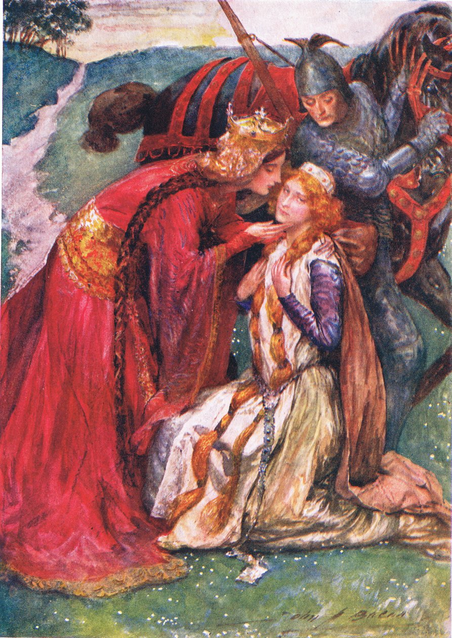 Königin Guinevere begrüßt Enid, Illustration für 