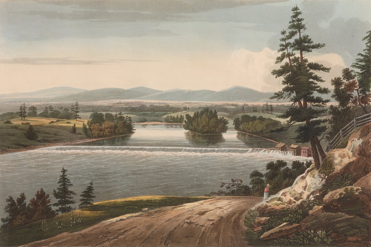 Ansicht in der Nähe von Sandy Hill Nr. 7 aus dem Hudson River Portfolio von John Hill