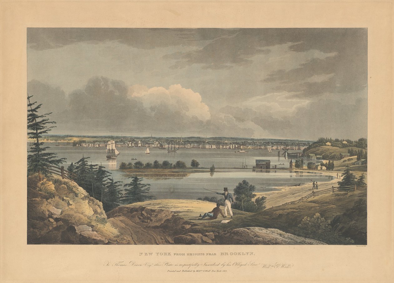 New York von den Höhen bei Brooklyn von John Hill, after William Guy Wall