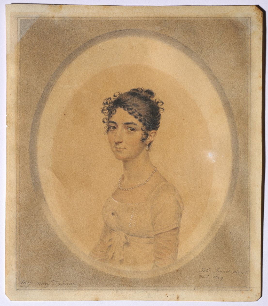 Porträt von Miss Mary Tadman, 1809 von John I. smart