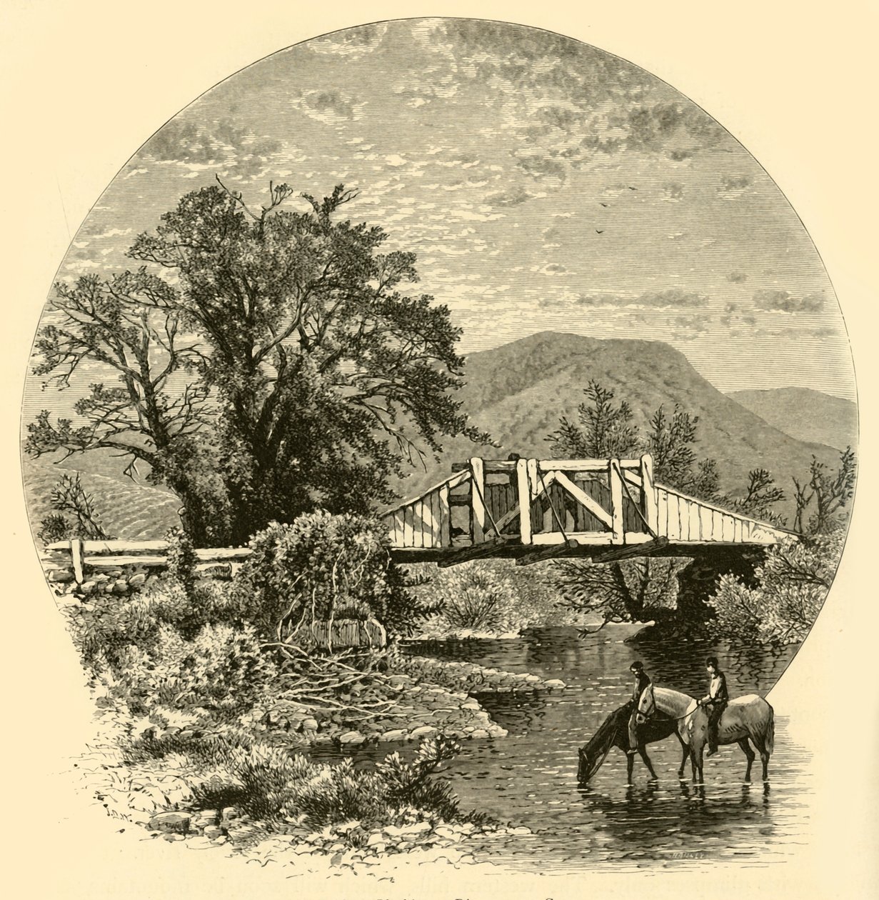 Alte Brücke, Blackberry River, in der Nähe von Canaan von John J. Harley