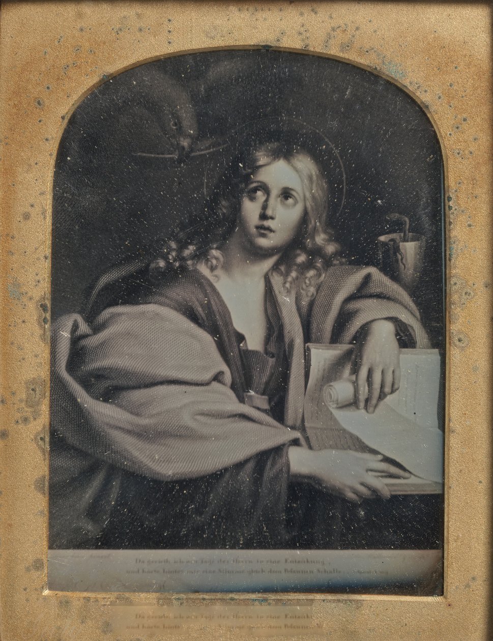 Kopie des Gemäldes St. Johannes der Evangelist von Domenichino von John Jabez Edwin Mayall