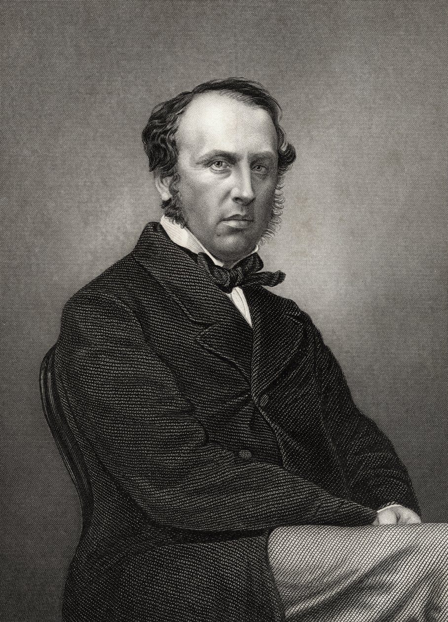 Charles John Canning, 1. Earl Canning, graviert von D.J. Pound nach einem Foto, aus 