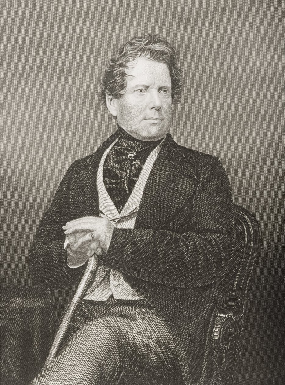 Fox Maule Ramsay (1801-74) 11. Earl of Dalhousie und 2. Lord Panmure, graviert von D.J. Pound nach einem Foto, aus The Drawing-Room of Eminent Personages, Band 2, veröffentlicht in London, 1860 von John Jabez Edwin Paisley Mayall