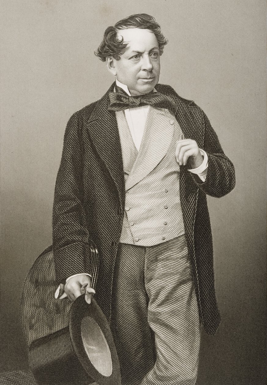 John Baldwin Buckstone (1802-79) graviert von D.J. Pound nach einem Foto, aus 
