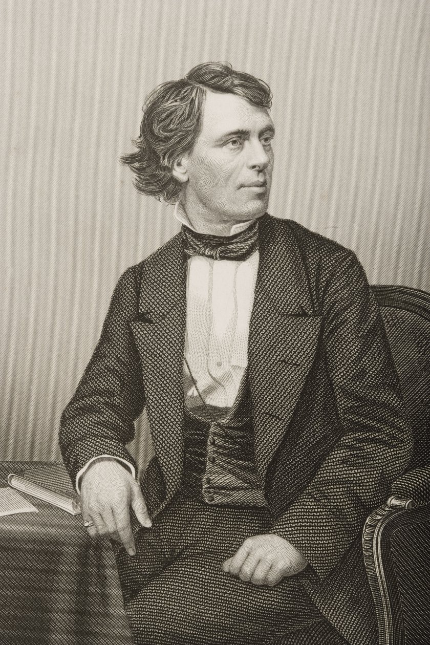 John Bartholomew Gough (1817-86) graviert von D.J. Pound nach einem Foto, aus 