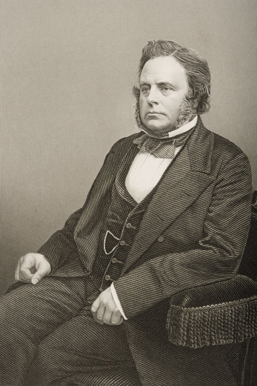 John Bright (1811-89) graviert von D.J. Pound nach einem Foto, aus 