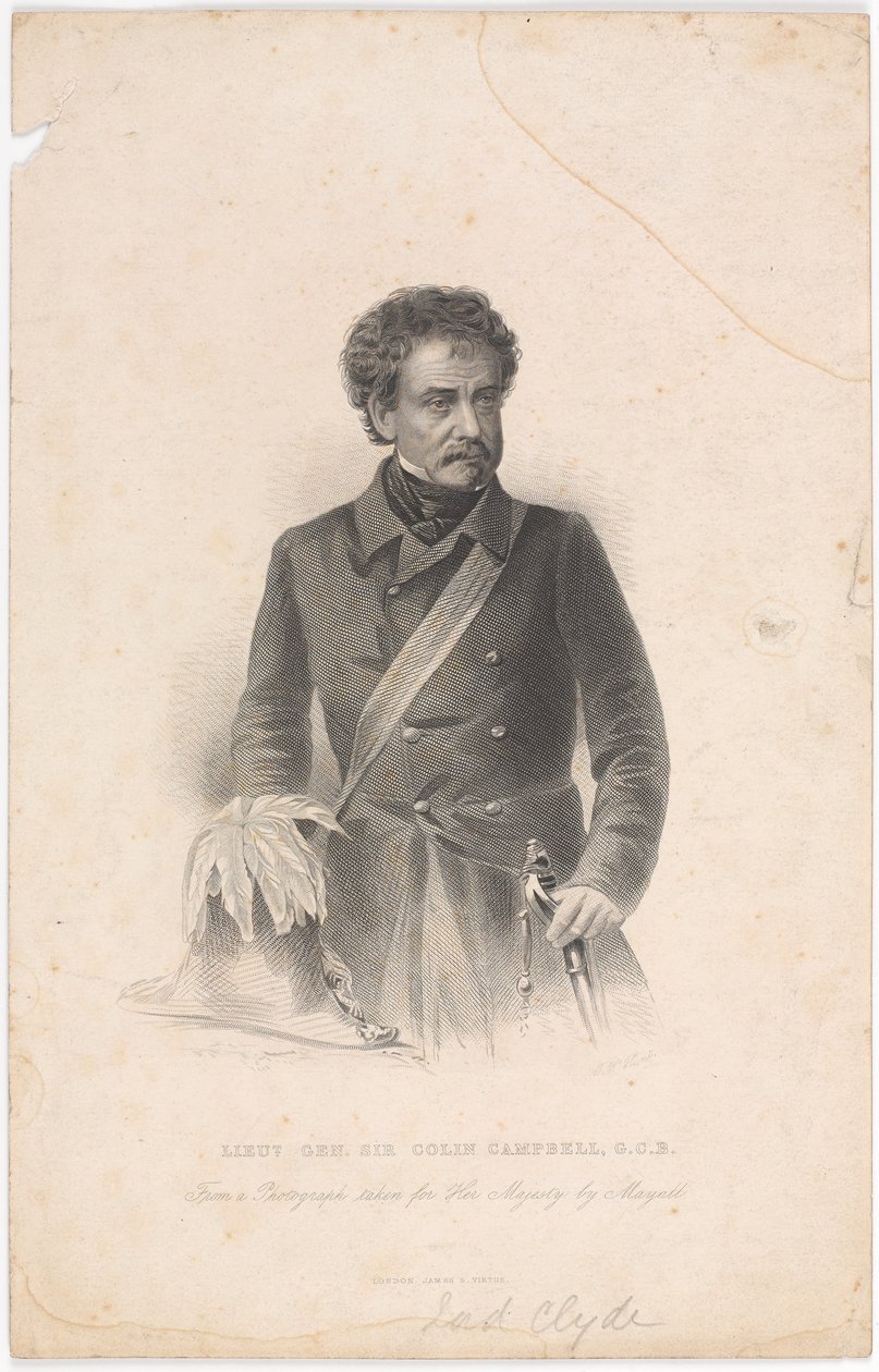 Generalleutnant Sir Colin Campbell, G.C.B., um 1856 von John Jabez Edwin Paisley Mayall