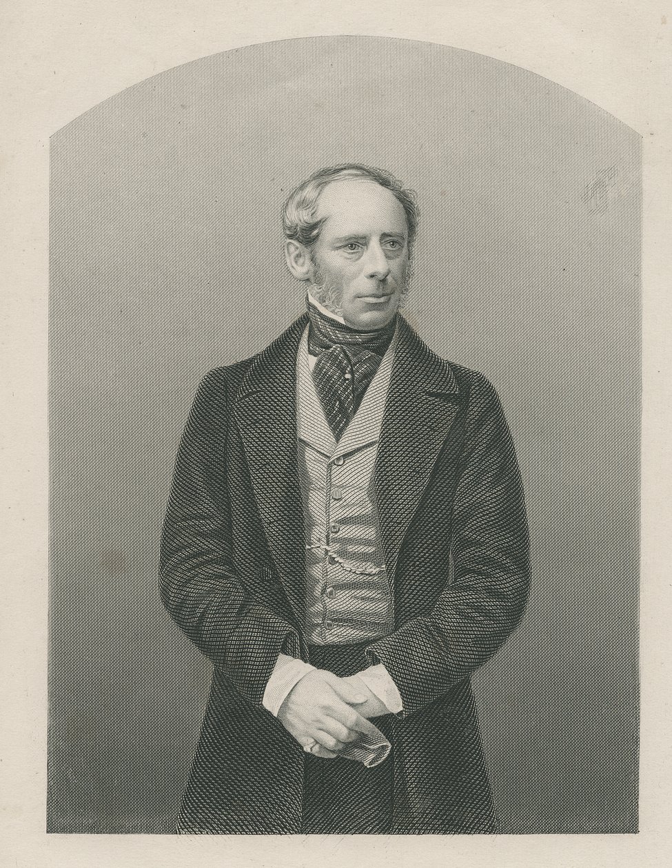 Sir John Somerset Pakington, graviert von D.J. Pound nach einem Foto, aus 