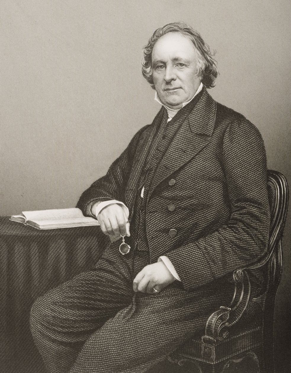 Thomas Binney (1798-1874), graviert von D.J. Pound nach einem Foto, aus 
