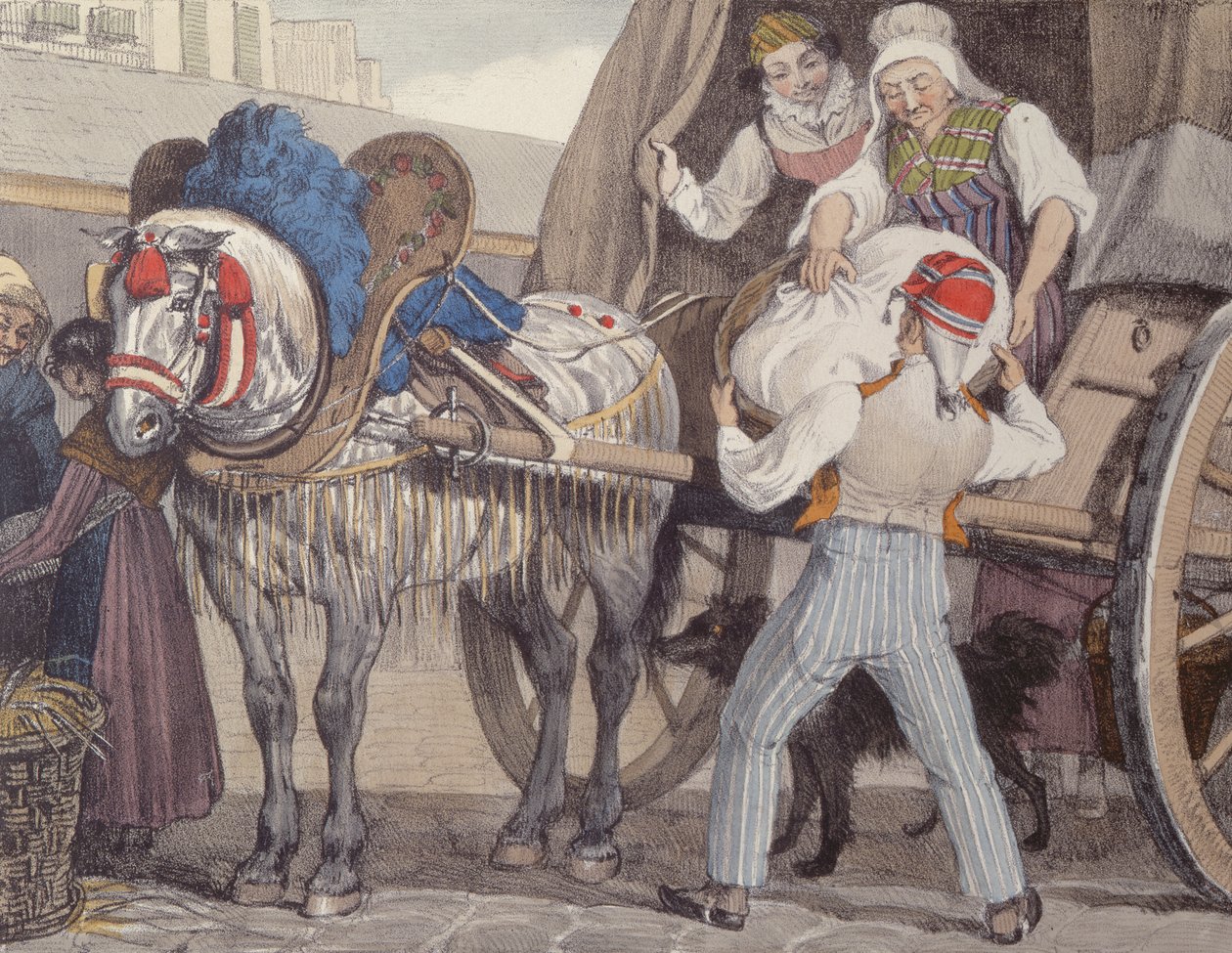 Der Wäschewagen, 1822 von John James Chalon
