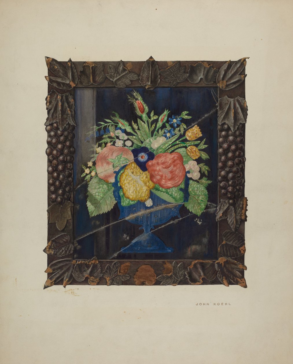 Stillleben mit Zinnfolie und Rahmen, ca. 1941 von John Koehl