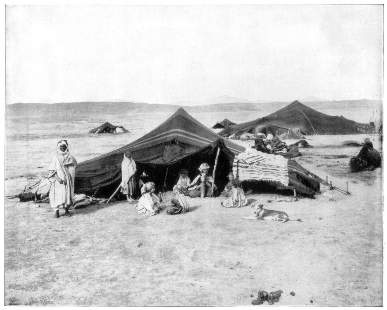 Karawanenlager, Sahara-Wüste, spätes 19. Jahrhundert von John L. Stoddard