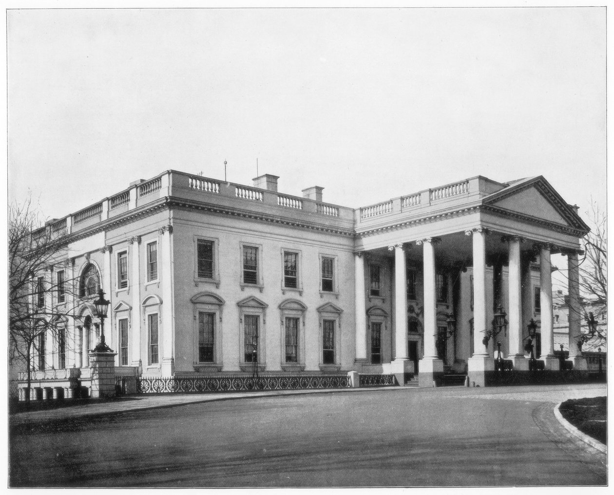Das Weiße Haus, Washington DC, späte 19. Jahrhundert von John L. Stoddard