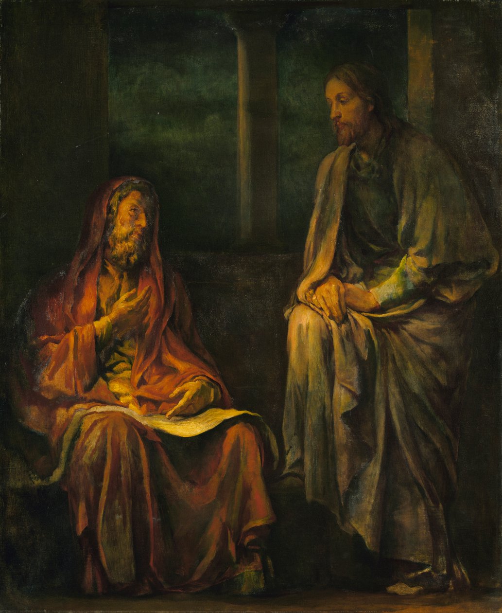 Besuch von Nikodemus bei Christus, 1880 von John La Farge
