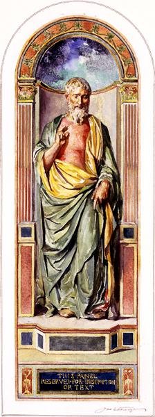 St. Paul predigt, ca. 1900-05 von John La Farge or Lafarge