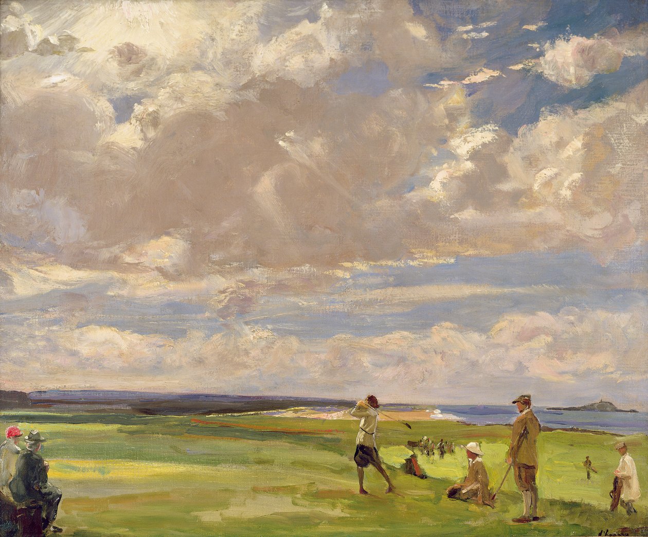Lady Astor beim Golfspielen in North Berwick von John Lavery