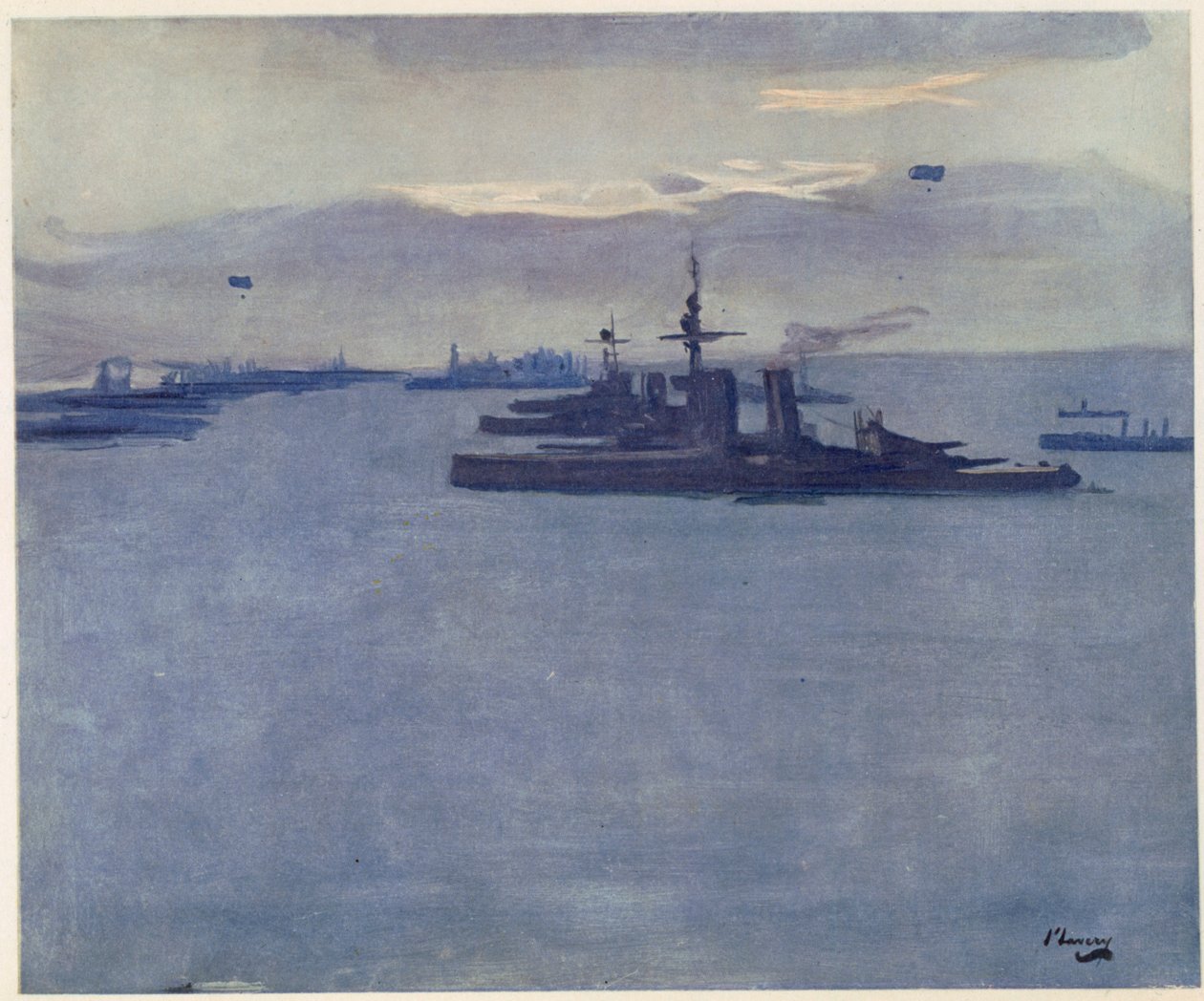 Der Firth of Forth, Wind, 1917, aus British Artists at the Front, Fortsetzung der Western Front, 1918 von John Lavery